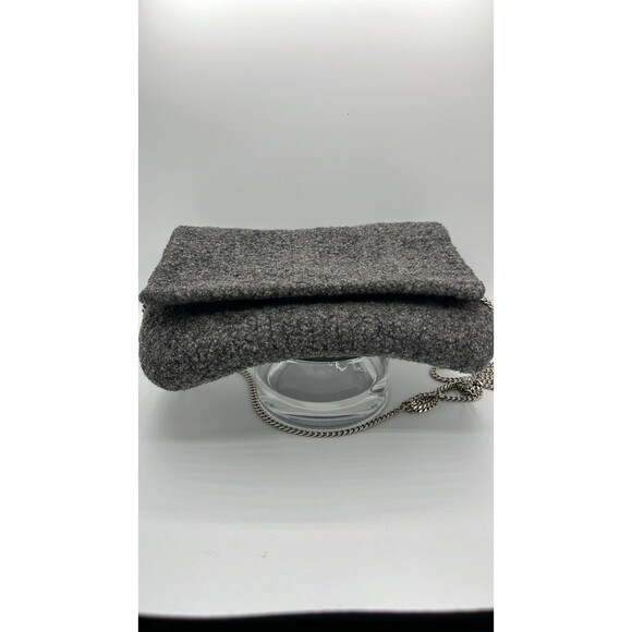 Sarah Oliver handmade grey wool bag with chain - Picture 6 of 7